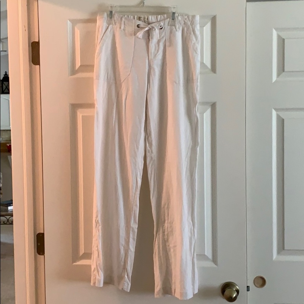 Linen blend pants